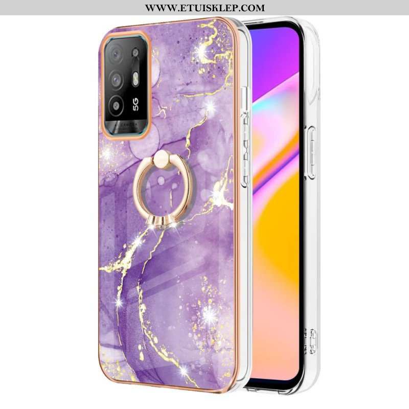 Etui do Oppo A94 5G Marmur Z Pierścieniem